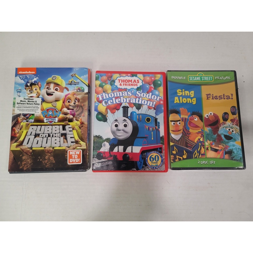 kids DVDs, sesame street, rubble on the double, Thomas and friends